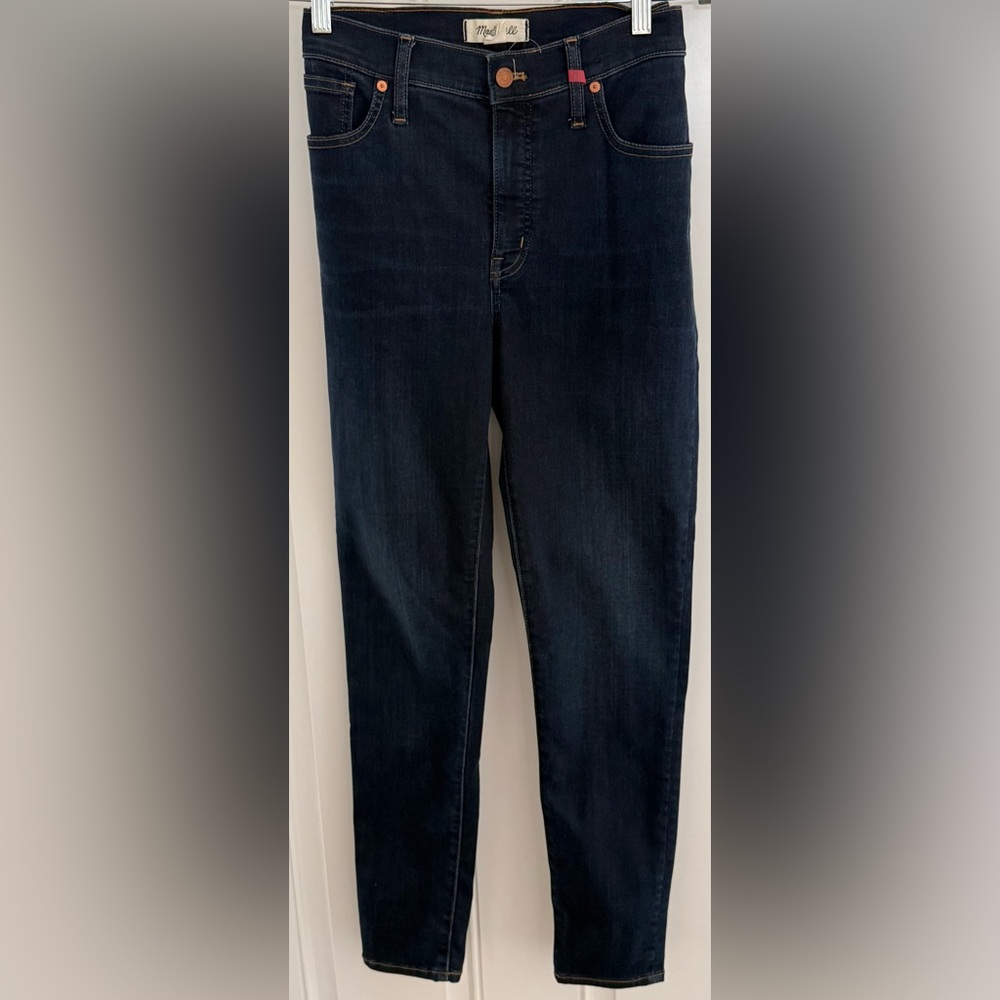 NWOT Madewell Women's 9” Mid Rise Stretch Skinny Jeans - Dark Blue